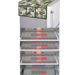 Dakshya Industries Fridge Top Cover and Fridge Mat Combo Set of 5-41