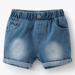 Mark & Mia Cotton Washed Shorts - Blue-image-86