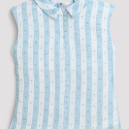 Tiny Girl Sleeveless Striped Top - Blue-image-92