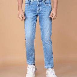 CRIMSOUNE CLUB Cotton Denim Mild Washed Jeans - Blue-picture-24