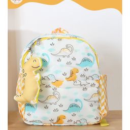 Rosada Dinosaur Printed Backpack for Kids With Matching Keychain hanging, Waterproof Trendy and Spacious Kids Backpack, Stylish Bag for Kids - Large(13 Inches)-image-75