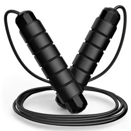 UDKI Adjustable Black Jump Rope with Ball Bearings-20