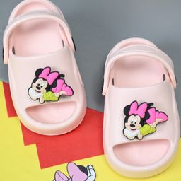 Yellow Bee Mickey Mouse & Friends Featuring Solid Slingback Clogs With Rotating Minnie Mouse Charms - Pink-picture-18