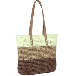 NFI essentials Ethnic Motifs Textured Swagger Hobo Bag With Cut Work-50