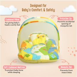 Luv Lap Baby Mattress With Mosquito Net - Multicolor image 2