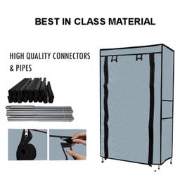 Urban Choice 4-Shelves Durable Metal Frame Modular Shoe Rack with 10-Inch Gapping in each Shelf & 100 GSM Fabric in Grey image 3