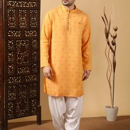 Kuons Avenue Abstract Printed Mandarin Collar Cotton Straight Kurta-image-37