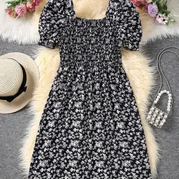 INCLUD Floral Print Fit & Flare Midi Dress-image-77