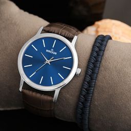 WROGN Men Analog Watch & Leather Bracelet Gift Set-34