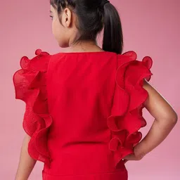 MASTARANG Flutter Sleeve Georgette Top image 5