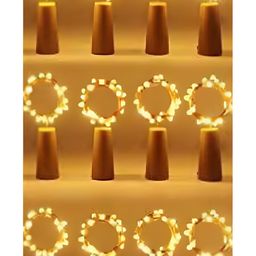 ENORMITY 12- Pcs Yellow & White Rice Shape String Lights image 1