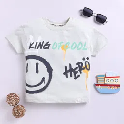 Happy Faces Boys Conversational Printed Pure Cotton T-shirt-picture-16
