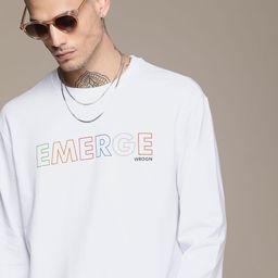 WROGN Graphic Typography Printed Slim Fit Sweatshirt-image-15