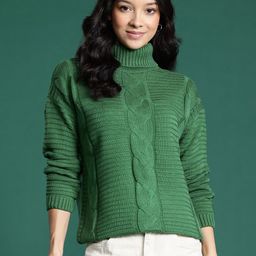 DressBerry Cable Knit Turtle Neck Pullover-picture-10