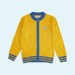 Pantaloons Junior Yellow & Blue Regular Fit Full Sleeves Sweater-image-14