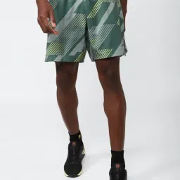 Reebok Green Regular Fit Printed Sports Shorts-image-71