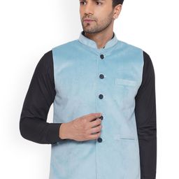 VEERA PARIDHAAN Velvet Nehru Jacket-33