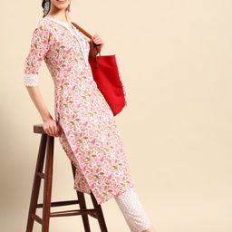 Sangria Women Paisley Printed Gotta Patti Kurta With Trousers-12