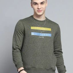Monte Carlo Mens Printed Green Round Neck Full Sleeve Sweatshirt-picture-22