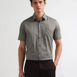 Arrow Brown Cotton Regular Fit Printed Shirt-picture-28
