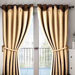 Cortina Beige  Door Curtains-40