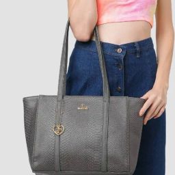 Lavie Grey Animal Effect Large Tote Handbag-image-24