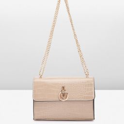 Allen Solly Crocodile Textured PU Structured Sling Bag-53
