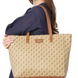 Lavie Beige Printed Large Tote Handbag-47