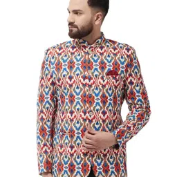 Sojanya Multicolor Abstract Print Blazer-image-7