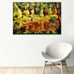 999store Multicolor Evening Fishing Canvas Painting-38