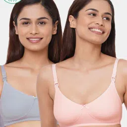 Inner Sense Multicolored Non Wired Non Padded Nursing Bra (Pack Of 2)-image-55