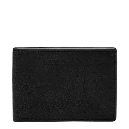 Fossil Steven Black Solid Bi-Fold Wallet for Men image 1