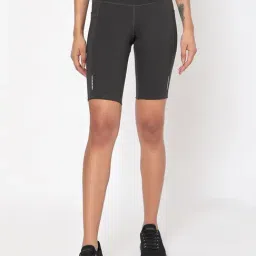 SILVERTRAQ Dark Grey Polyester Relaxed Fit Cycling Shorts-picture-34