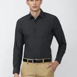 Van Heusen Dark Grey Regular Fit Cotton Shirt-image-80