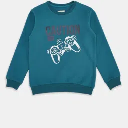 Pantaloons Junior Blue Printed Full Sleeves Sweatshirt-picture-8