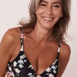 La Vie En Rose Black Floral Print T-Shirt Bra-picture-19