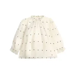 Cherry Crumble By Nitt Hyman Kids Cream Printed Top-image-81