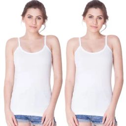 Dollar Missy White Cotton Camisole (Pack of 2)-image-30