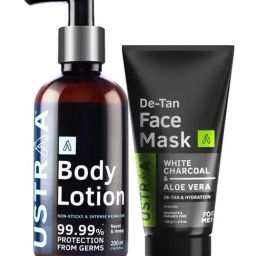 Ustraa Germ Free Body Lotion & Dry Skin De-Tan Face Mask Combo-image-53