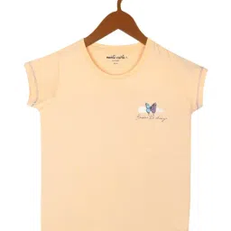 Monte Carlo Kids Peach Solid T-Shirt-image-76