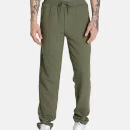 Puma Ottoman Green Cotton Slim Fit Self Pattern Trackpants-image-35