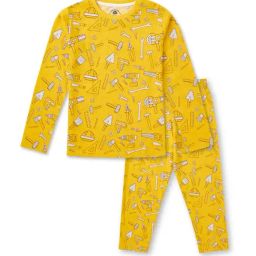 Cub McPaws Kids Mustard Cotton Printed Full Sleeves T-Shirt Set-image-89