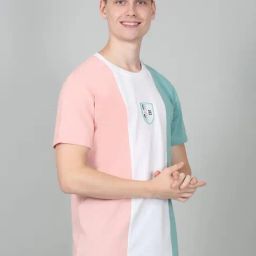 Cantabil Multi Regular Fit Colour Block T-Shirt image 4