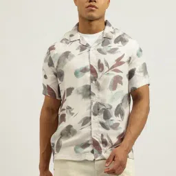 United Colors Of Benetton White Relaxed Fit Floral Print Shirt-picture-23