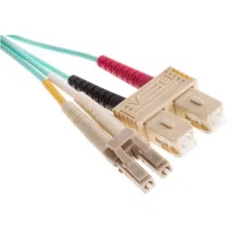RS PRO Fibre Optic Cable LC to SC Duplex Multi Mode OM4 900 μm Blue 1 m, 1213938-23