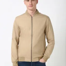 Peter England Beige Regular Fit Bomber Jacket-picture-36