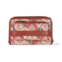 ZOUK Classic Multicolor Printed Zip around Wallet for Women image 2