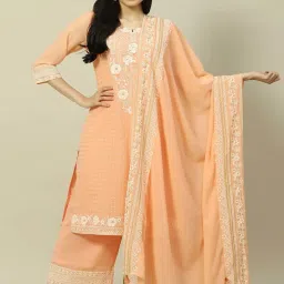 Rangriti Peach Printed Dupatta image 1