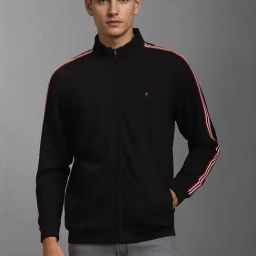Louis Philippe Black Self Pattern Pullover-27