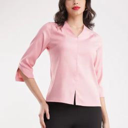 Fablestreet Pink Relaxed Fit Top-image-42